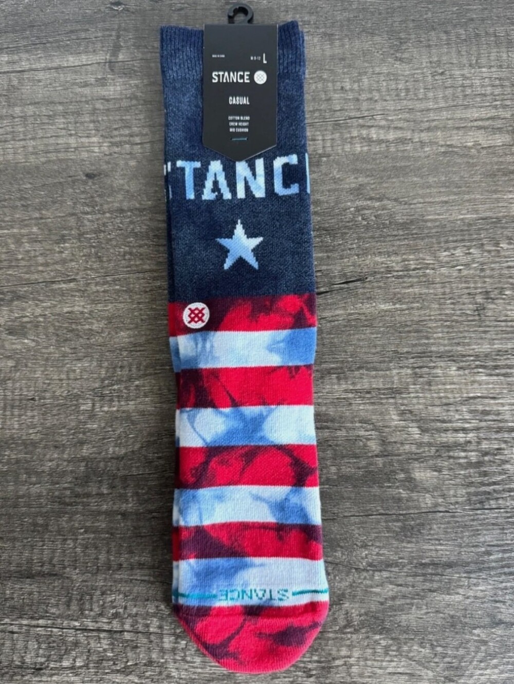 NWT Men's Stance Casual Crew Socks in Navy, Red, Light Blue